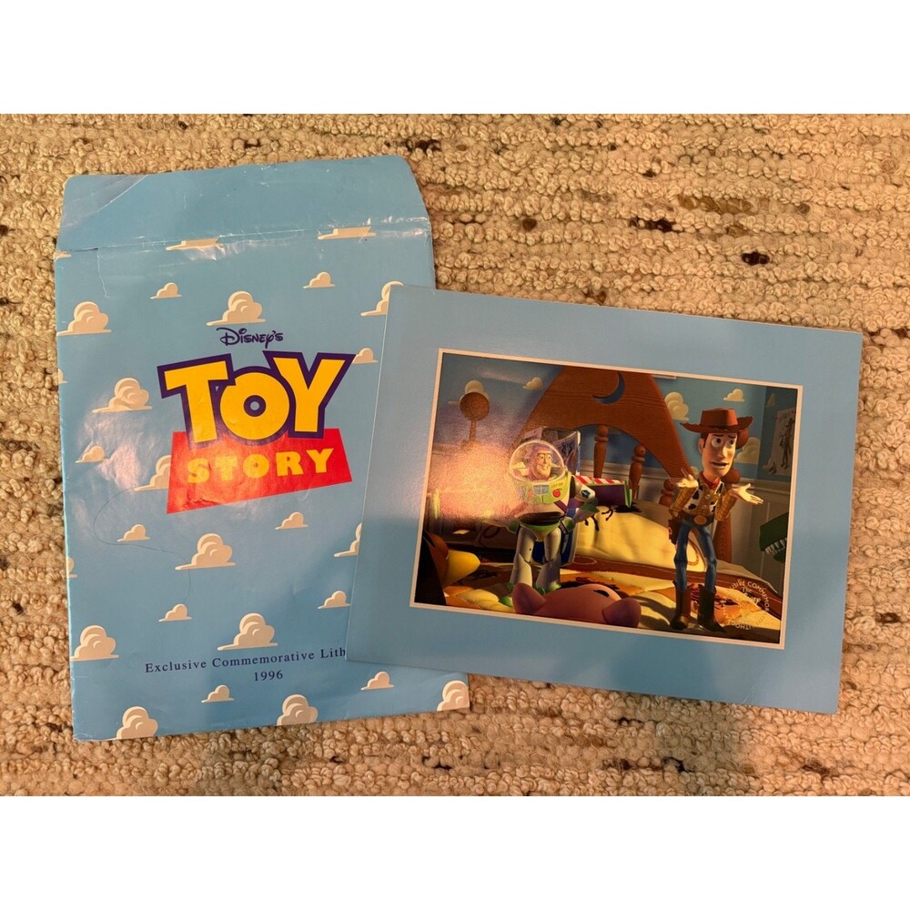 Disney Store Toy Story Exclusive Commemorative Lithograph Woody Buzz Lightyear